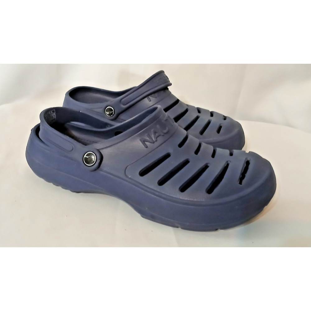 Nautica River Edge Clogs (Croc Style) Comfortable Navy Men’s Size 10 Heel Strap